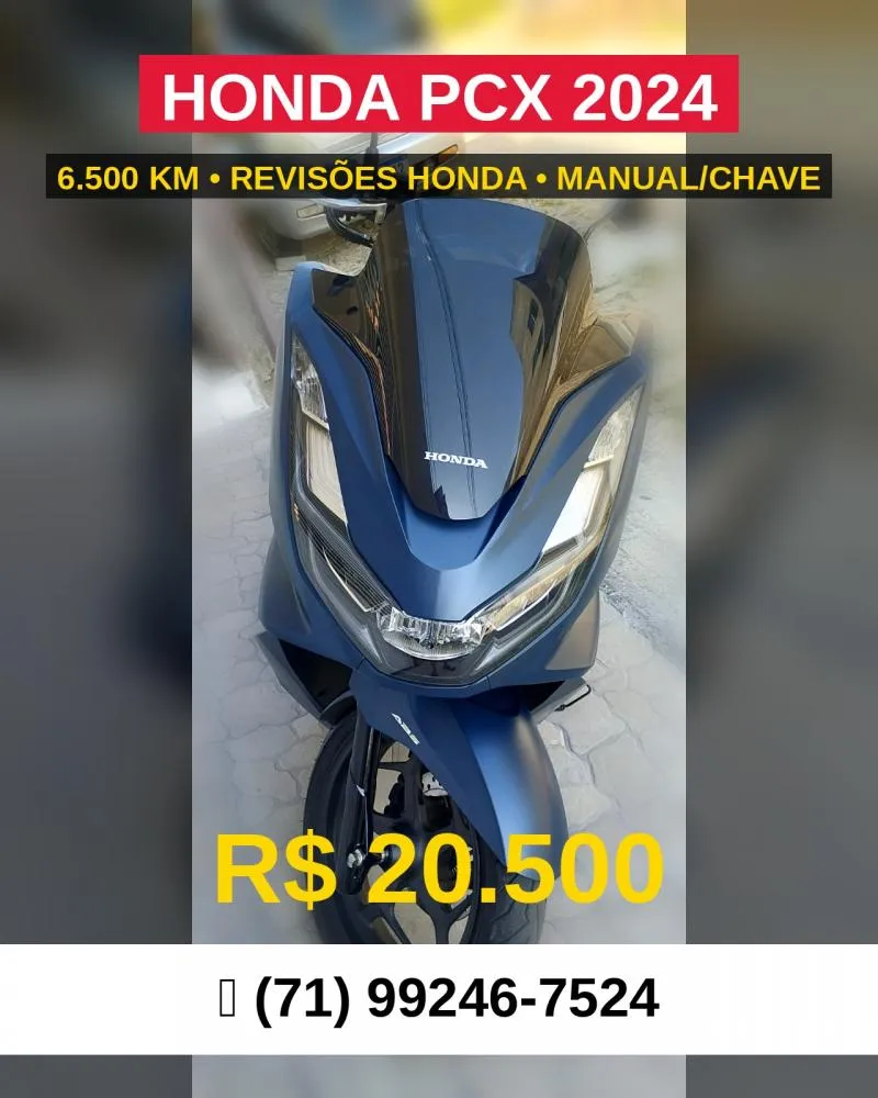 OPORTUNIDADE DE OURO: HONDA PCX 2024 COM CHEIRO DE NOVA!