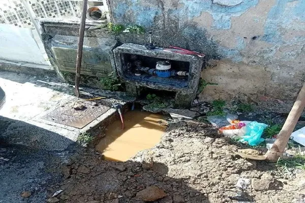 Furto de água registrado pela Embasa. Foto: Divulgação Embasa